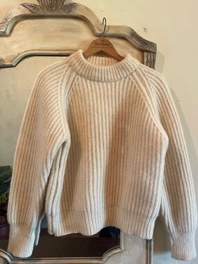 Vintage Lands End Chunky Knit Wool Sweater ~ Great Britain